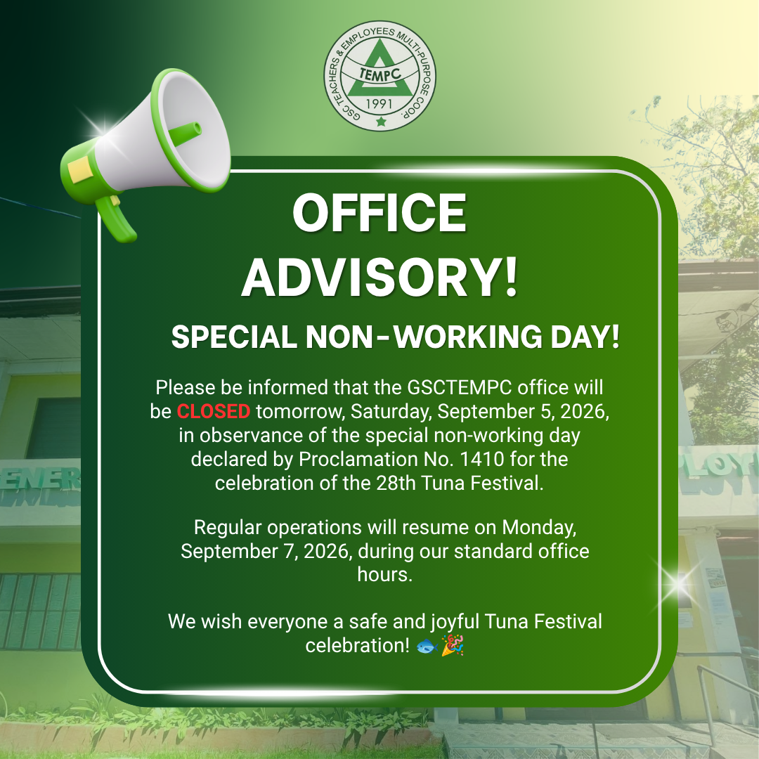 📢 OFFICE ADVISORY
