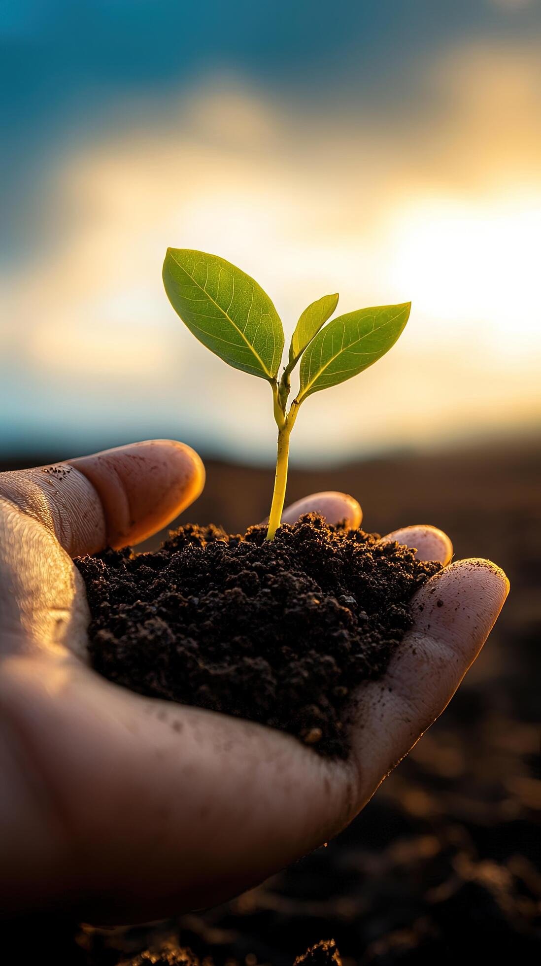 Young green plant growing from rich soil, representing growth and the goals of the cooperative